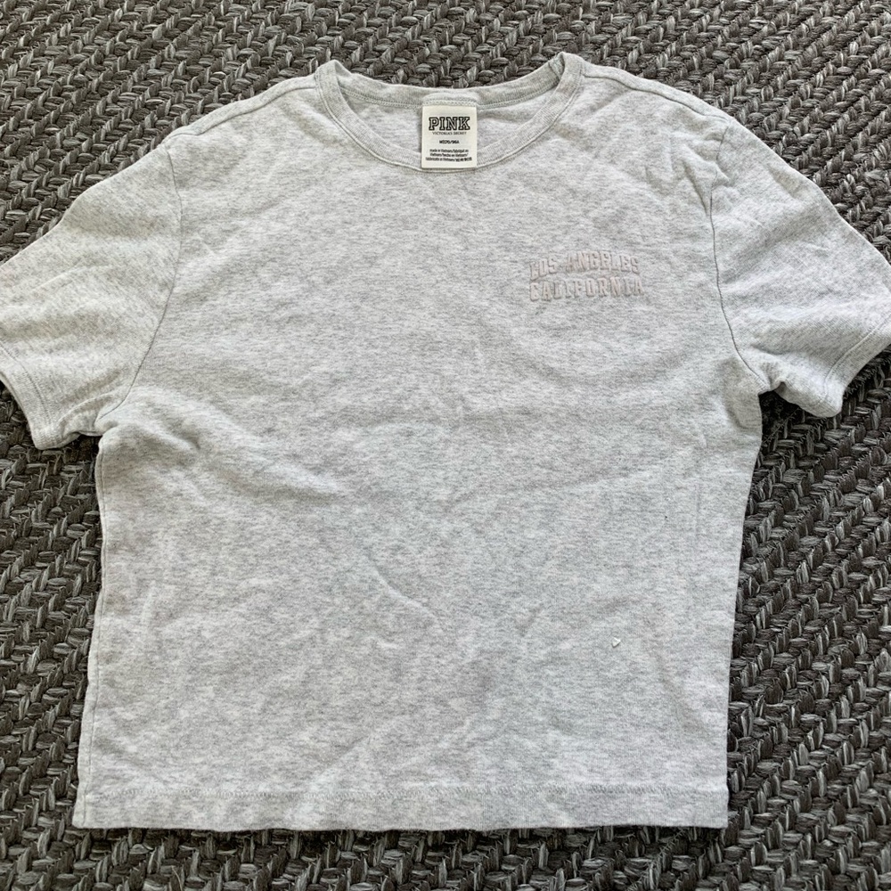 PINK gray bby tee